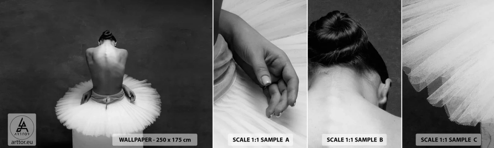 Amostra de Papel de Parede Standard Eco - Está a florescer - Bailarina, Dança, Balé - 100x30 cm