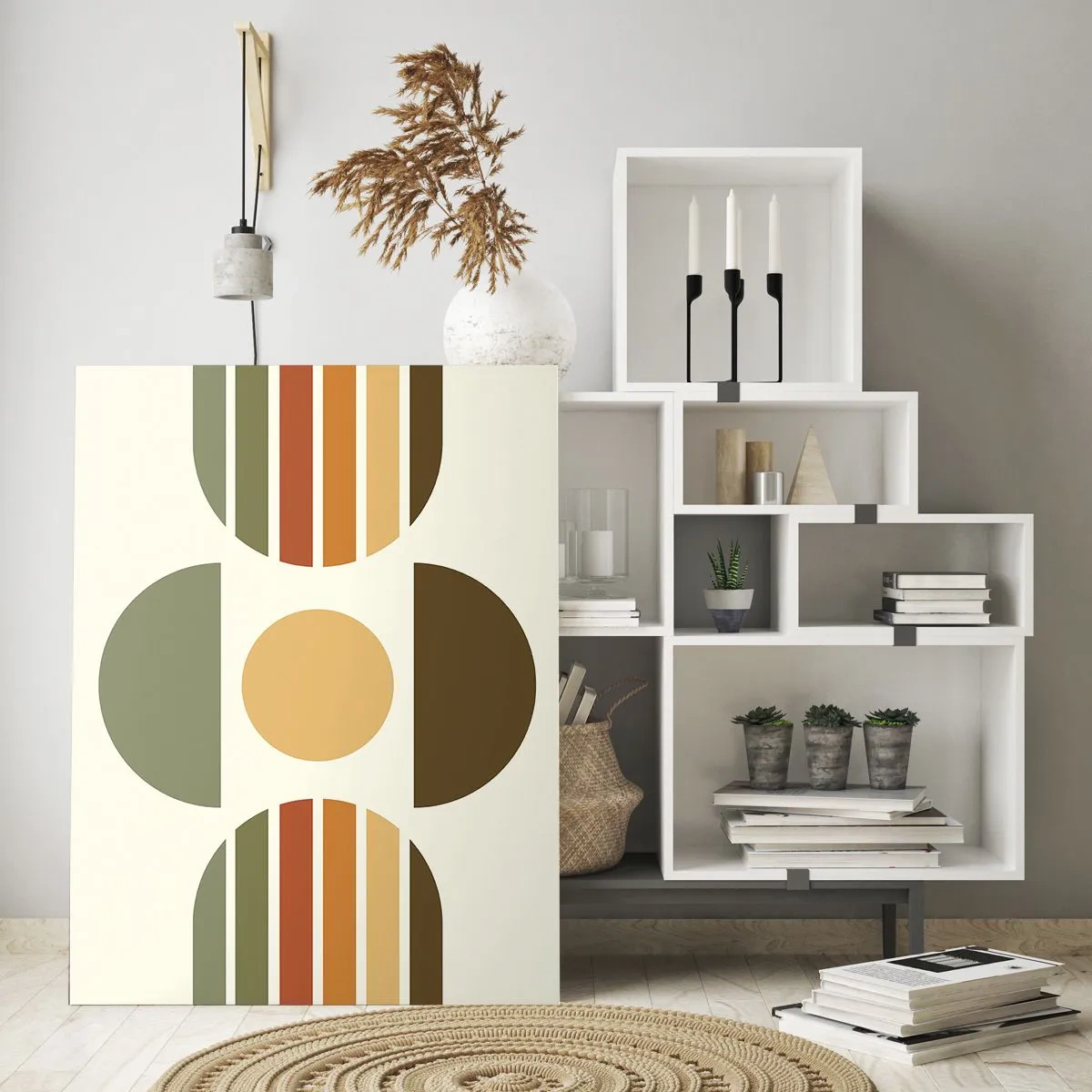 Quadro em vidro - Em tons terrosos - 50x70 cm