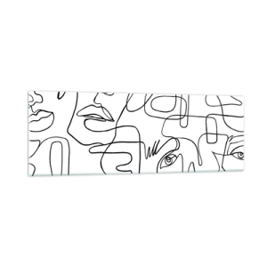 Quadro em vidro - Em emoções emaranhadas - 90x30 cm