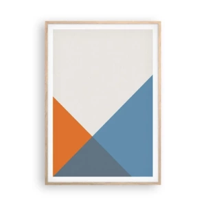 Pôster com moldura de carvalho claro - Em termos de... - 70x100 cm