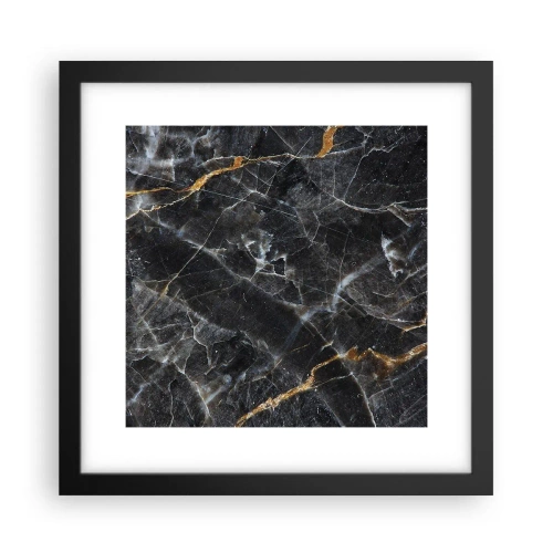 Pôster com moldura preta - A vida interior da pedra - 30x30 cm