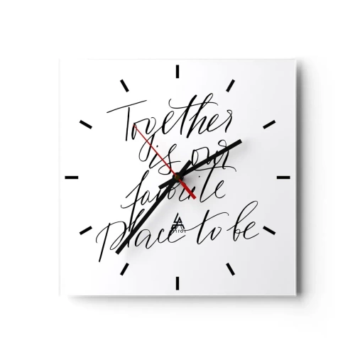 Relógio de parede - Relógio em vidro - Também sente isso? - 40x40 cm