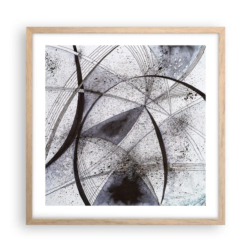 Pôster com moldura de carvalho claro - Fantasia futurista - 50x50 cm