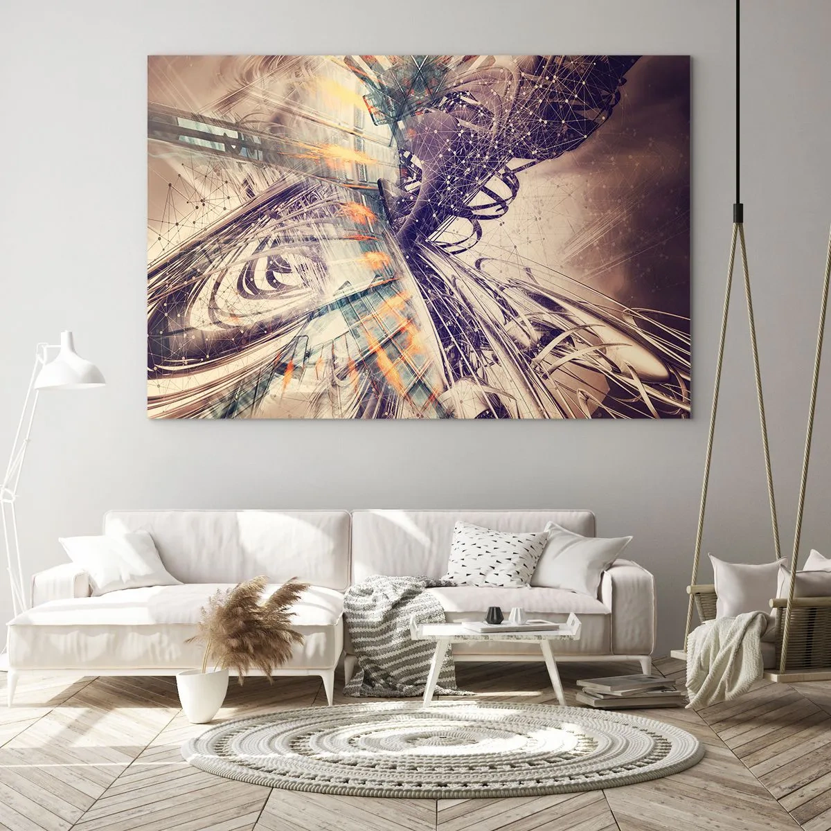 Quadro em vidro - Com muita pressa - 120x80 cm