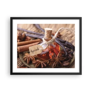 Pôster com moldura preta - Rumo à unidade do corpo e do espírito - 50x40 cm