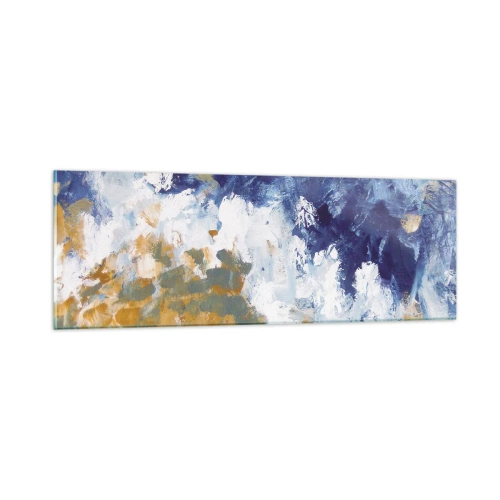 Quadro em vidro - Dança dos elementos - 90x30 cm