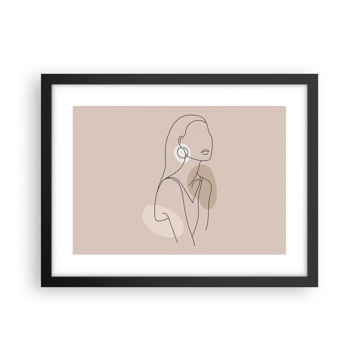 Pôster com moldura preta - Um ícone da feminilidade - 40x30 cm