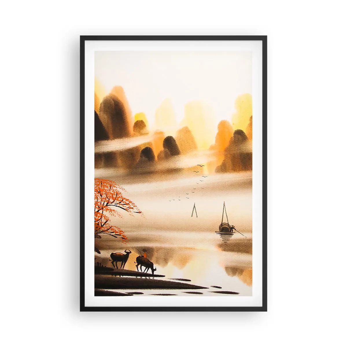 Pôster com moldura preta - Além do Extremo Oriente - 61x91 cm