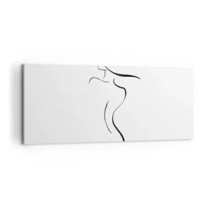Quadro em tela - Elusiva como uma onda - 100x40 cm