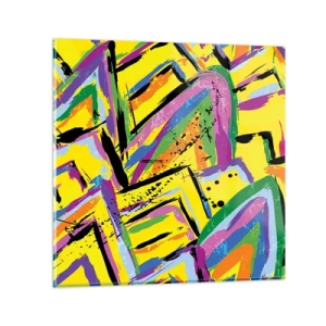 Quadro em vidro - Grito de alegria - 30x30 cm