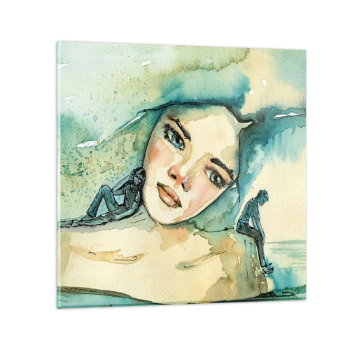 Quadro em vidro - Am I blue? - 40x40 cm