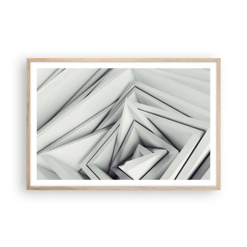 Pôster com moldura de carvalho claro - Cantos vivos - 91x61 cm