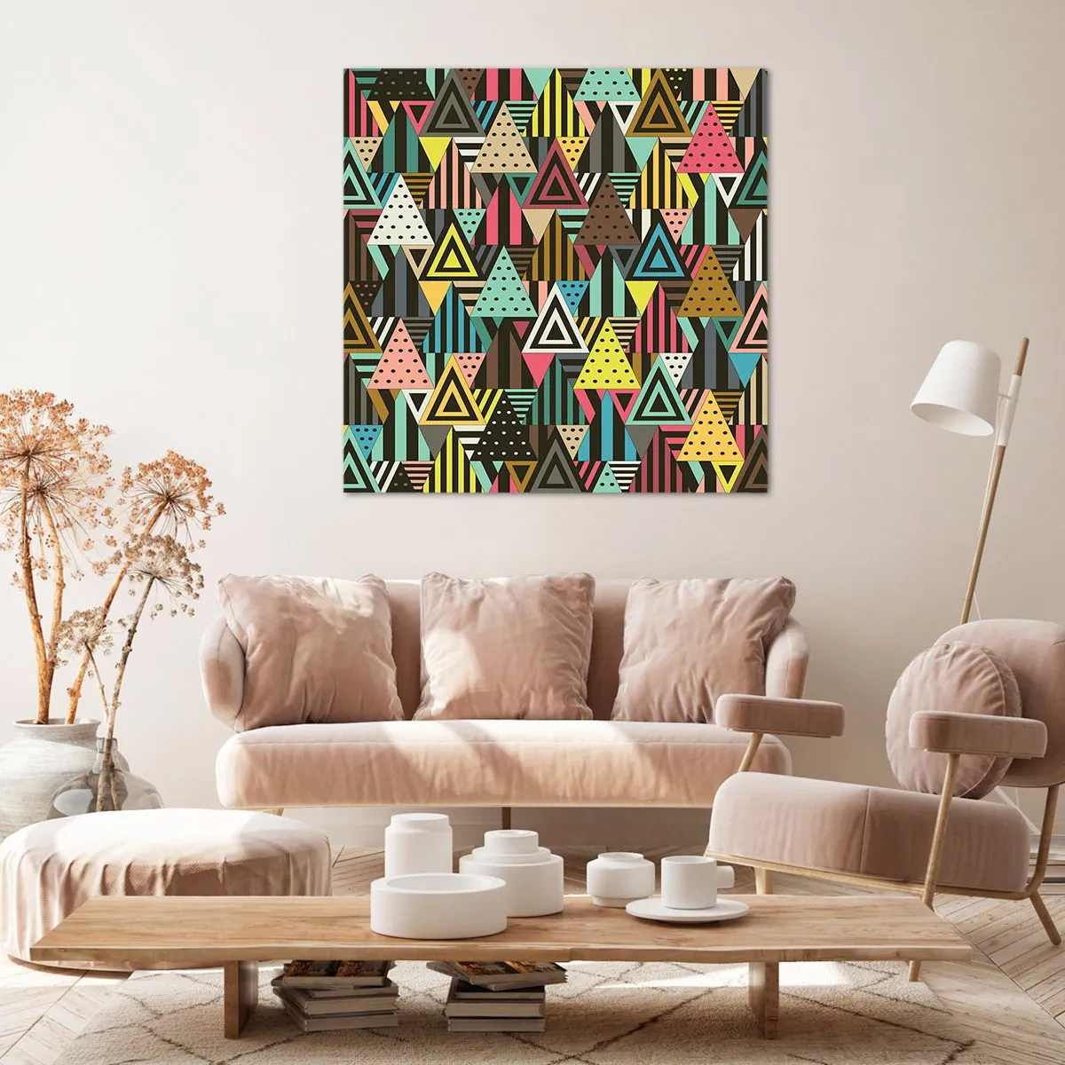 Quadro em tela - Em ritmo para três - 40x40 cm