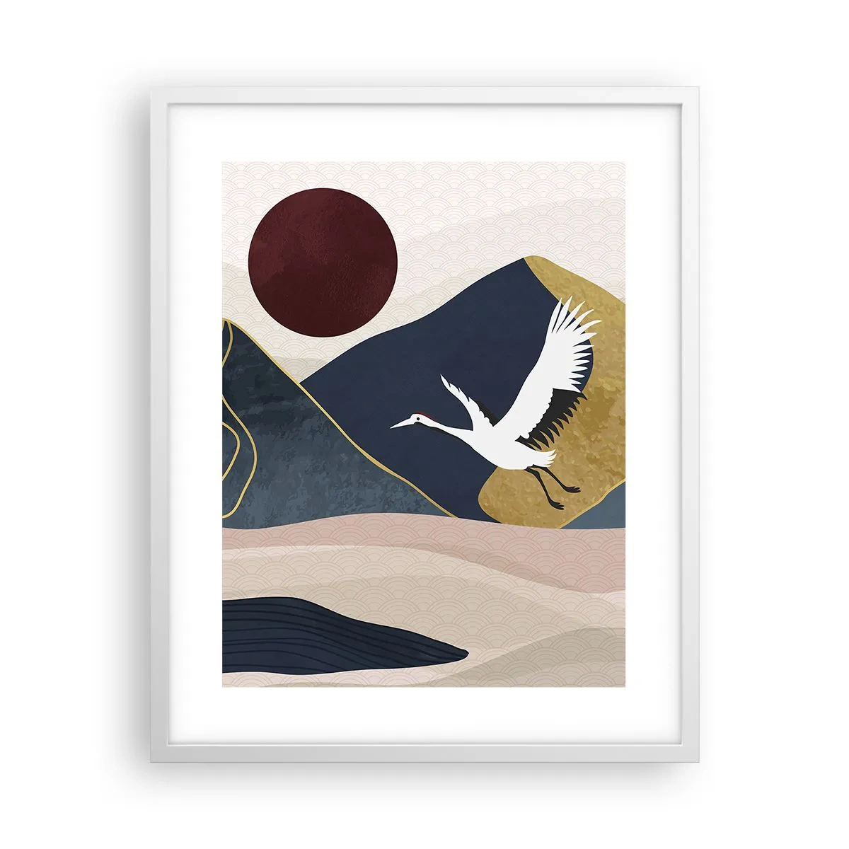 Pôster em moldura branca - E o dia acaba novamente - 40x50 cm