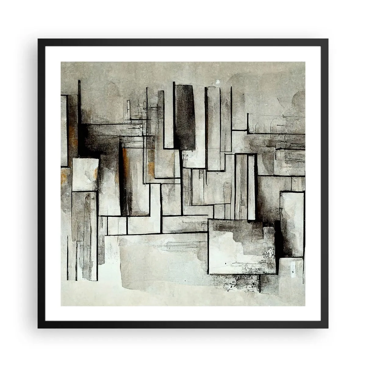 Pôster com moldura preta - O poder da simplicidade - 60x60 cm