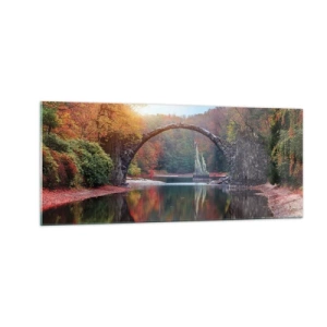 Quadro em vidro - Do outro lado do espelho - 100x40 cm