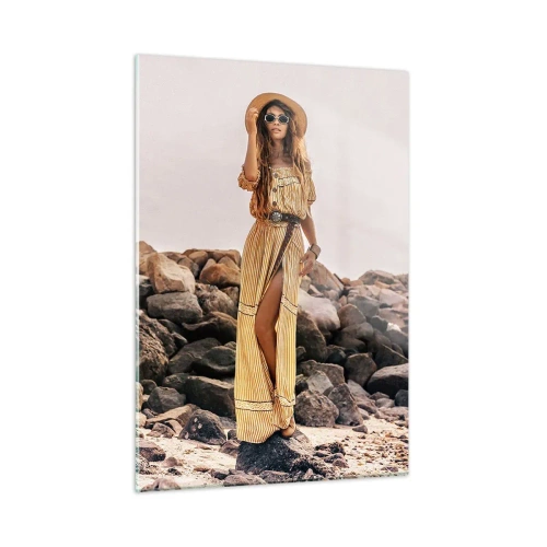 Quadro em vidro - A magia das pedras - 50x70 cm