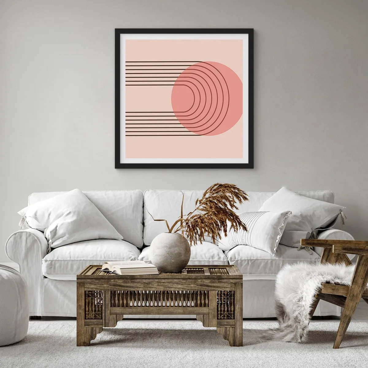 Pôster com moldura preta - Atração irresistível - 50x50 cm