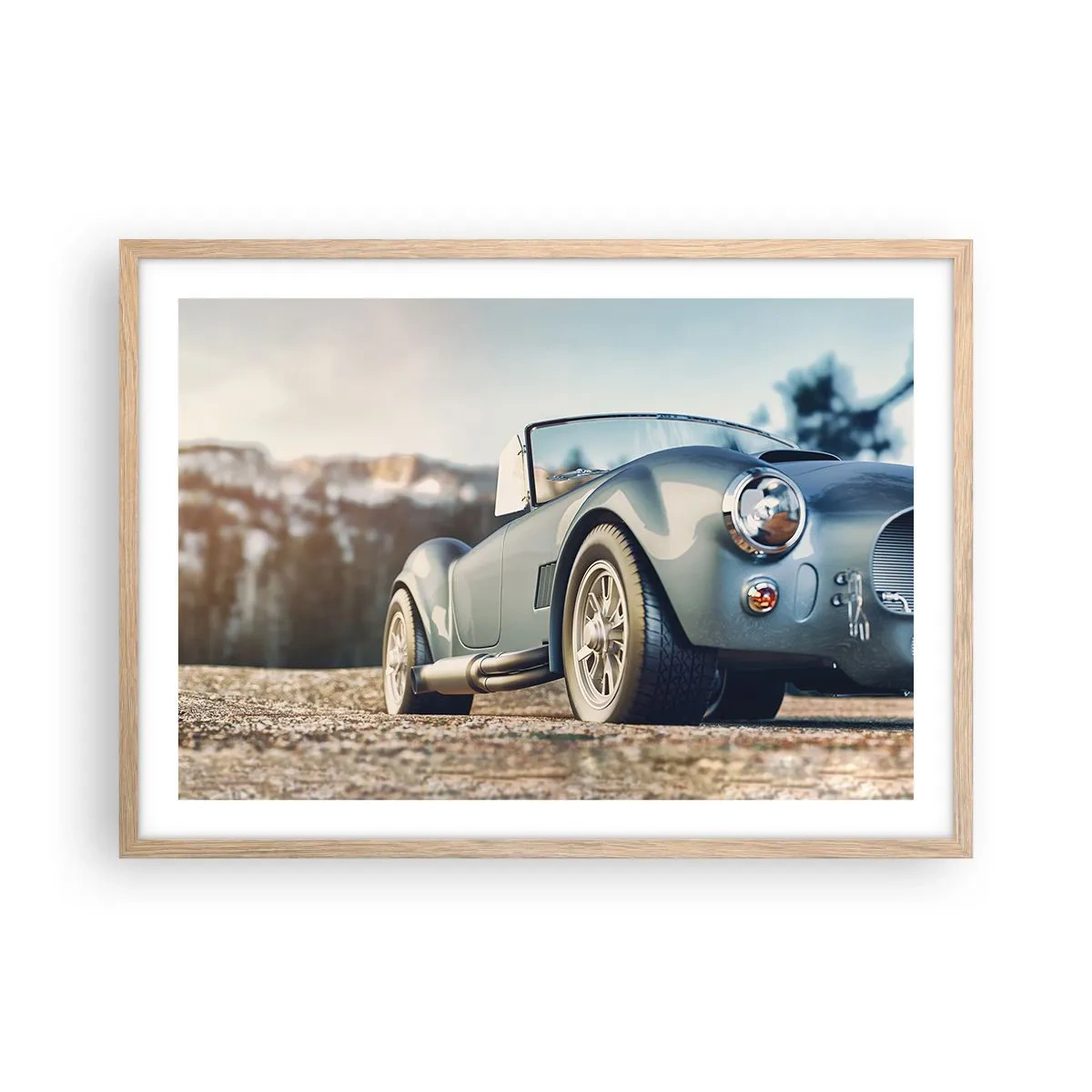 Pôster com moldura de carvalho claro - Porque o estilo conta - 70x50 cm