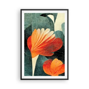 Pôster com moldura preta - O calor dos trópicos e o frescor da vegetação - 61x91 cm