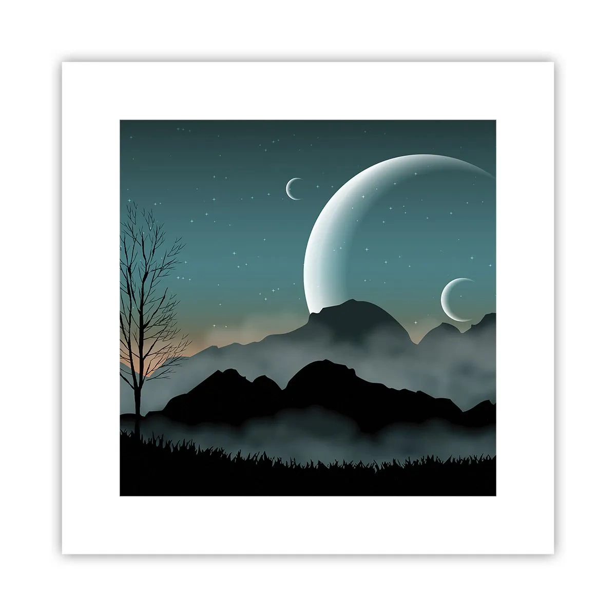 Pôster - Carnaval de uma noite estrelada - 30x30 cm