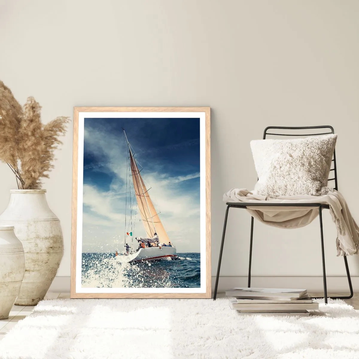 Pôster com moldura de carvalho claro - Não nos alcançarão! - 70x100 cm