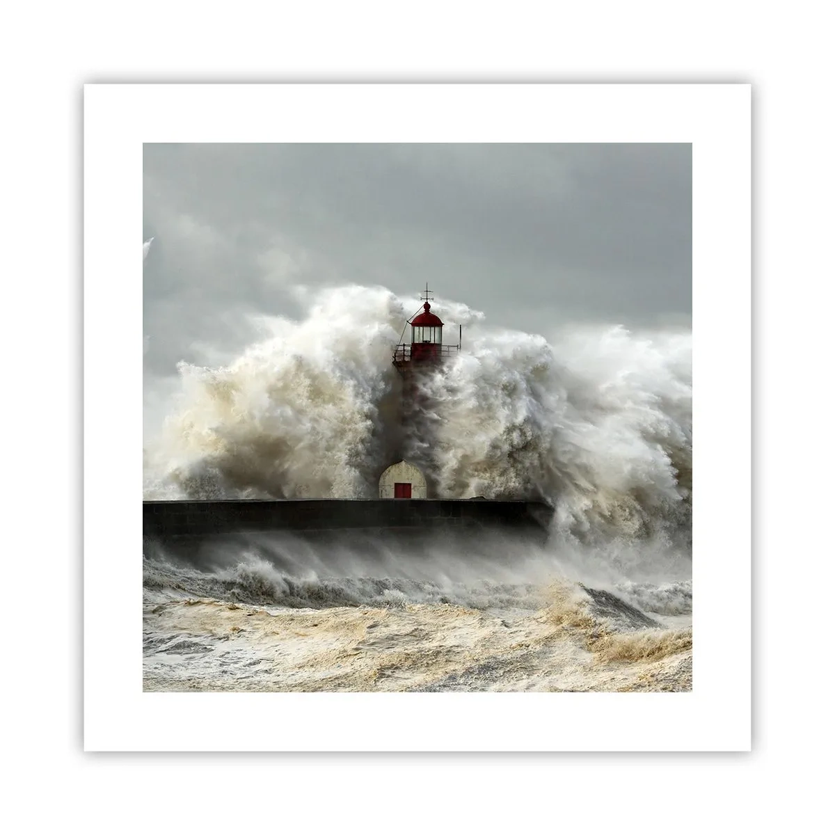 Pôster - A ira do oceano - 40x40 cm