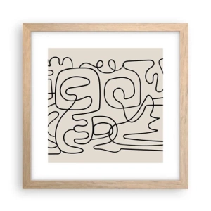 Pôster com moldura de carvalho claro - Na trilha - 30x30 cm