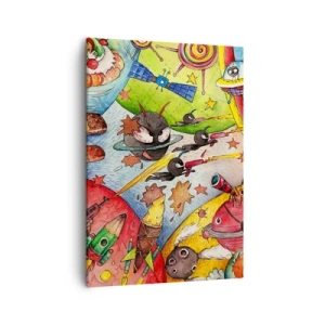 Quadro em tela - Uma grande aventura espacial - 50x70 cm
