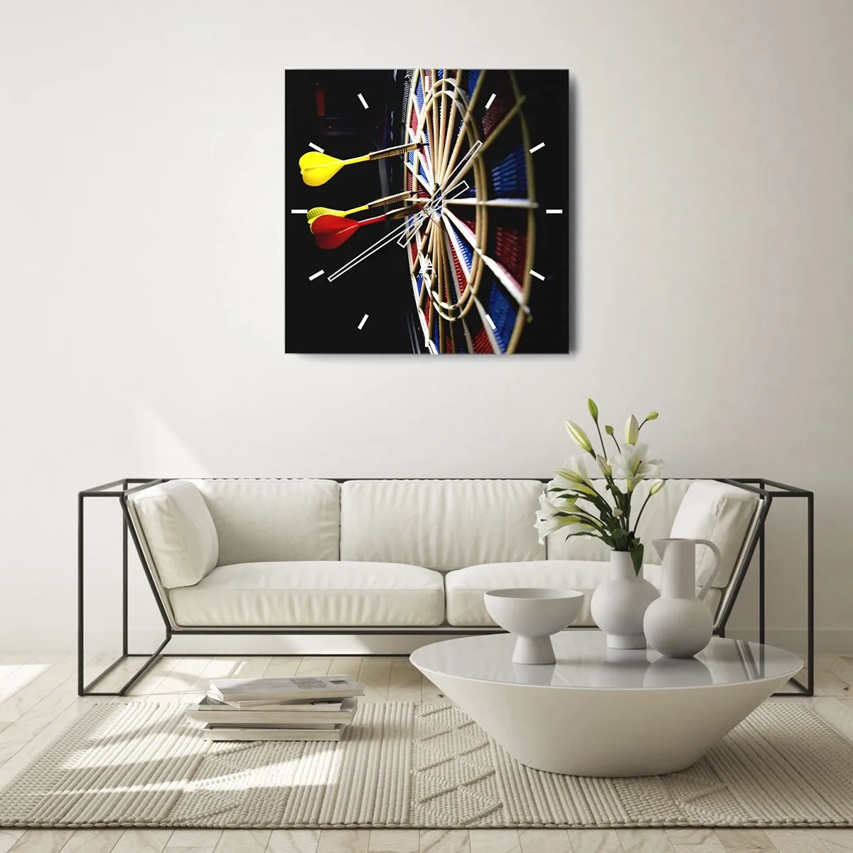 Relógio de parede - Relógio em vidro - Direto ao ponto - 40x40 cm