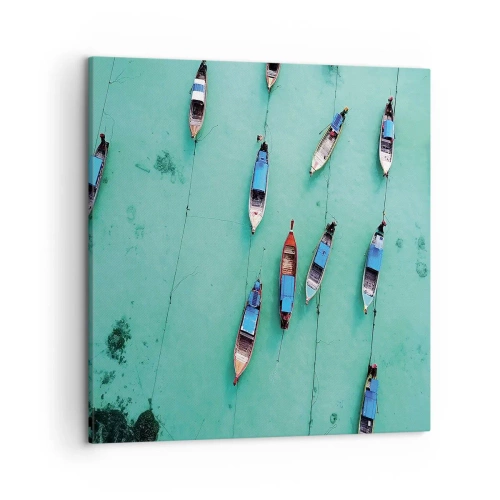 Quadro em tela - Na alegre expectativa - 50x50 cm