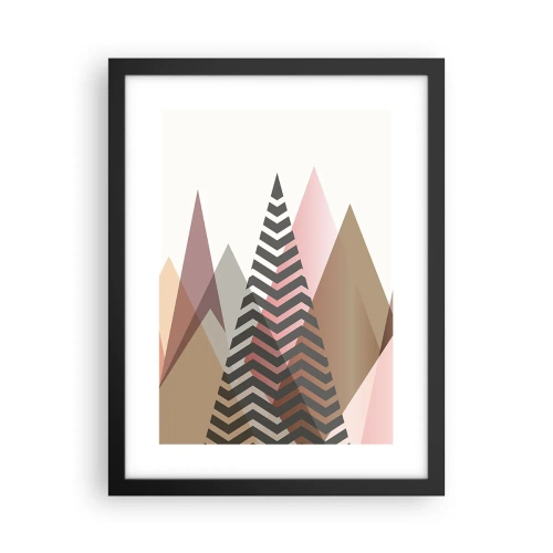 Pôster com moldura preta - Vista piramidal - 30x40 cm
