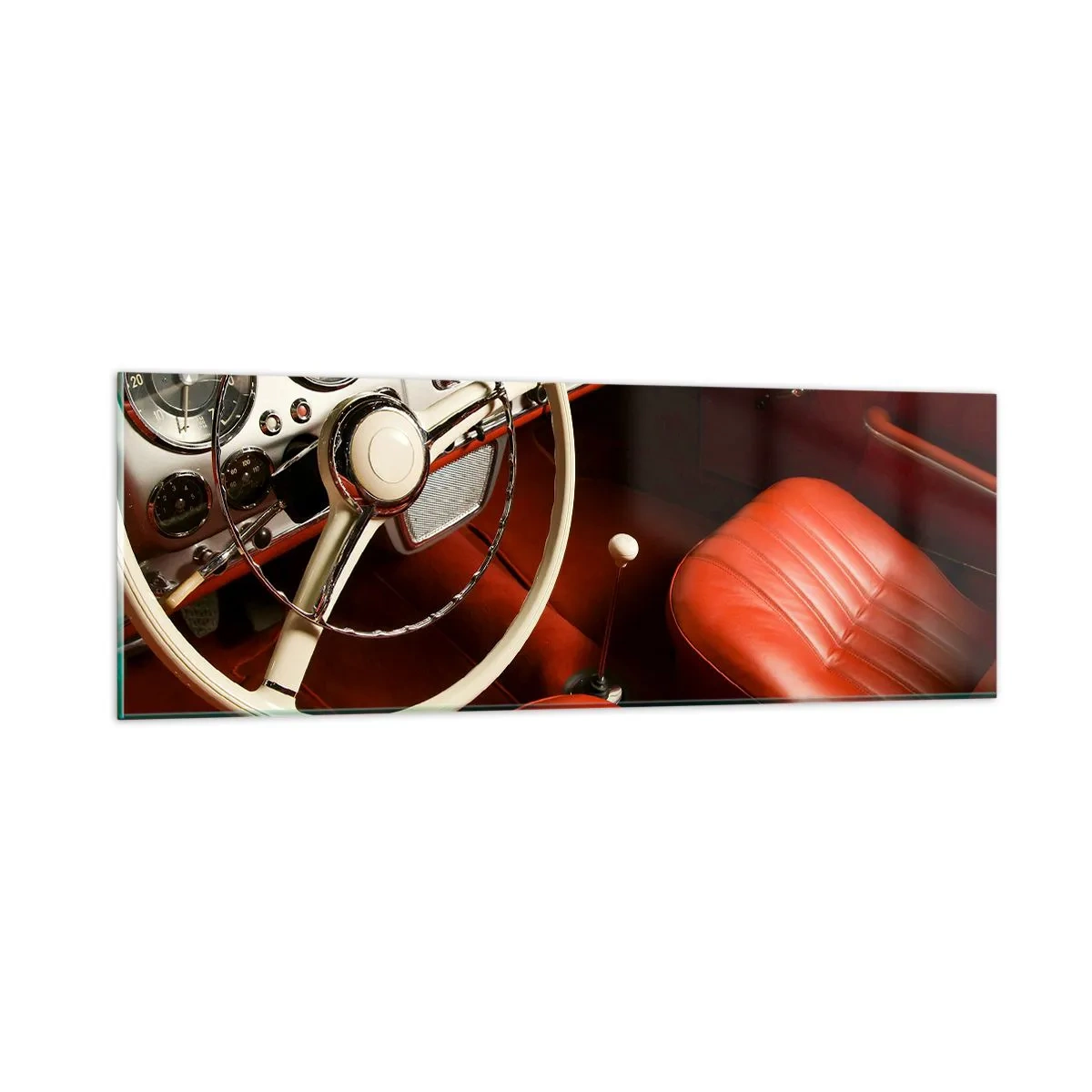 Quadro em vidro - Luxo vintage - 90x30 cm