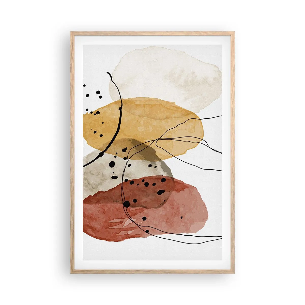 Pôster com moldura de carvalho claro - Como o ar leve e transparente - 61x91 cm