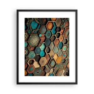 Pôster com moldura preta - Ornamentos árabes – variação - 40x50 cm