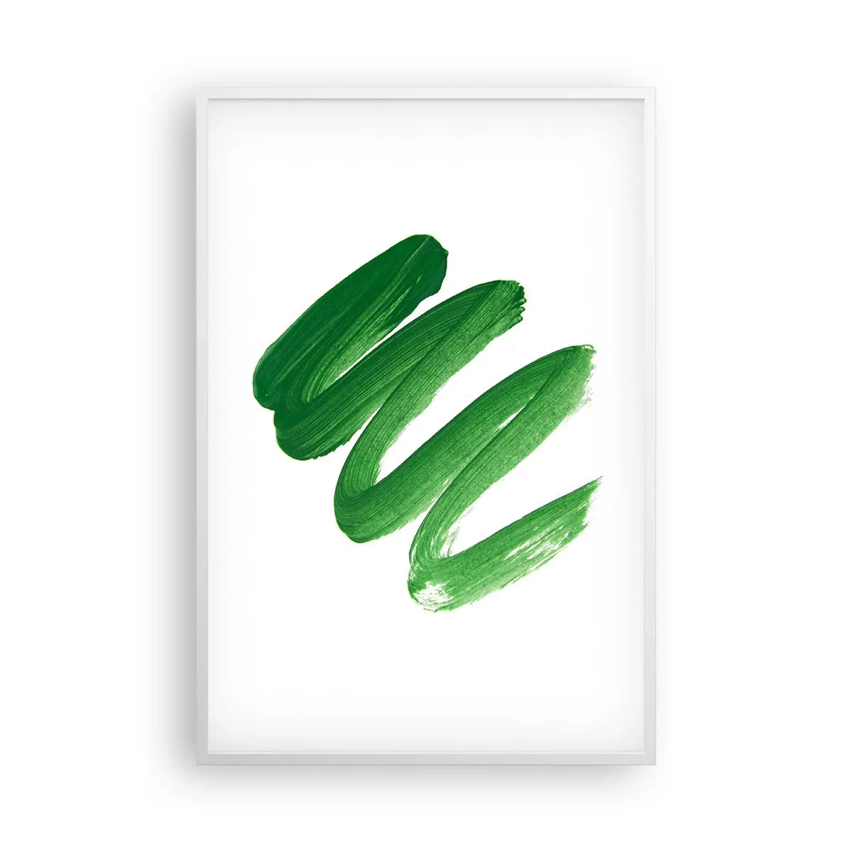 Pôster em moldura branca - Piada verde - 61x91 cm