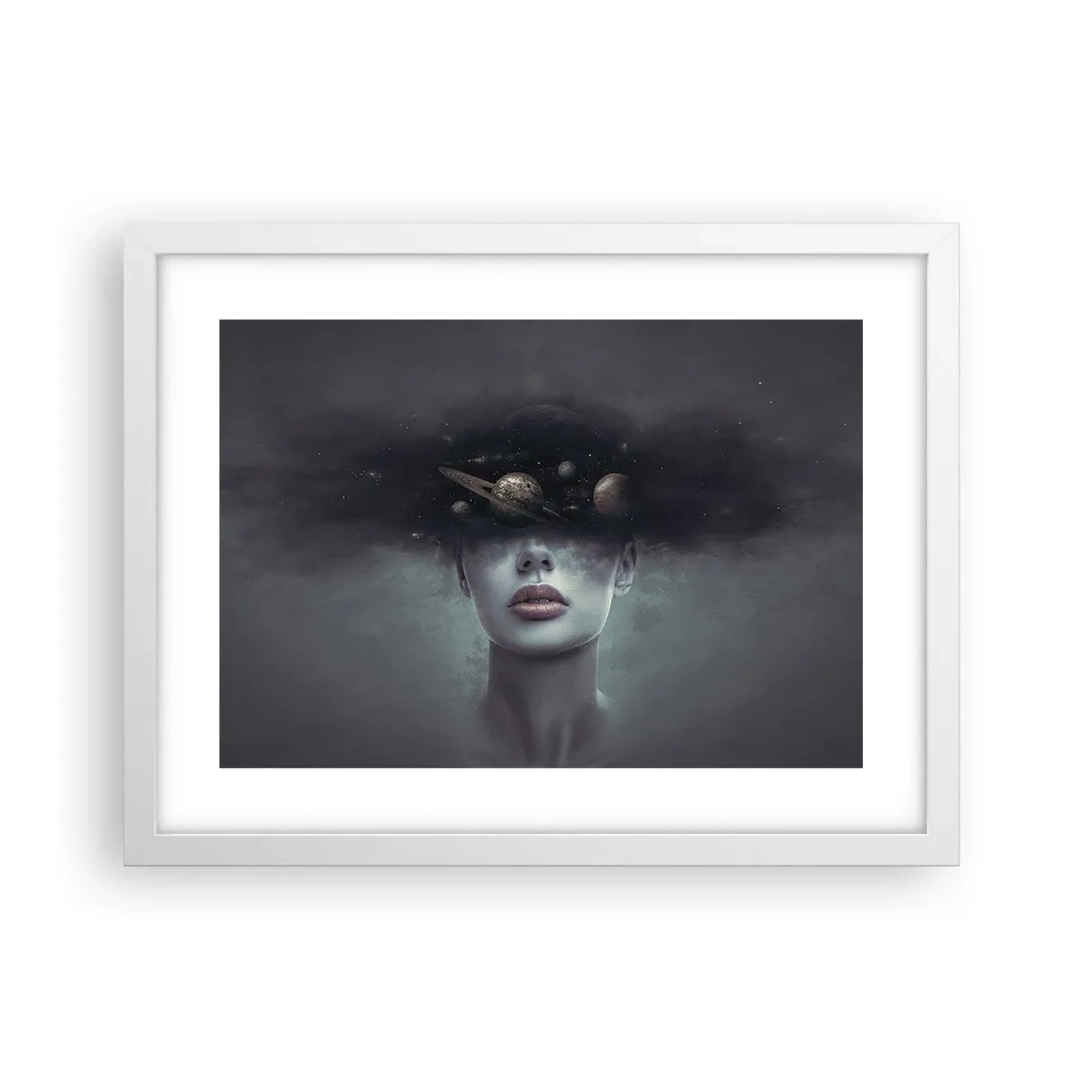 Pôster em moldura branca - E os planetas estão a enlouquecer... - 40x30 cm