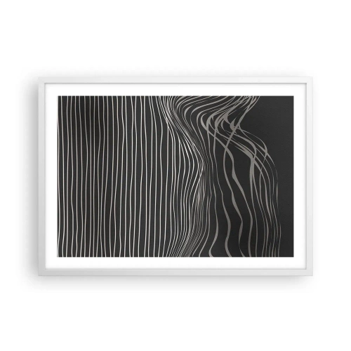 Pôster em moldura branca - Ritmo e sotaque - 70x50 cm