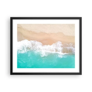 Pôster com moldura preta - Toque carinhoso - 50x40 cm