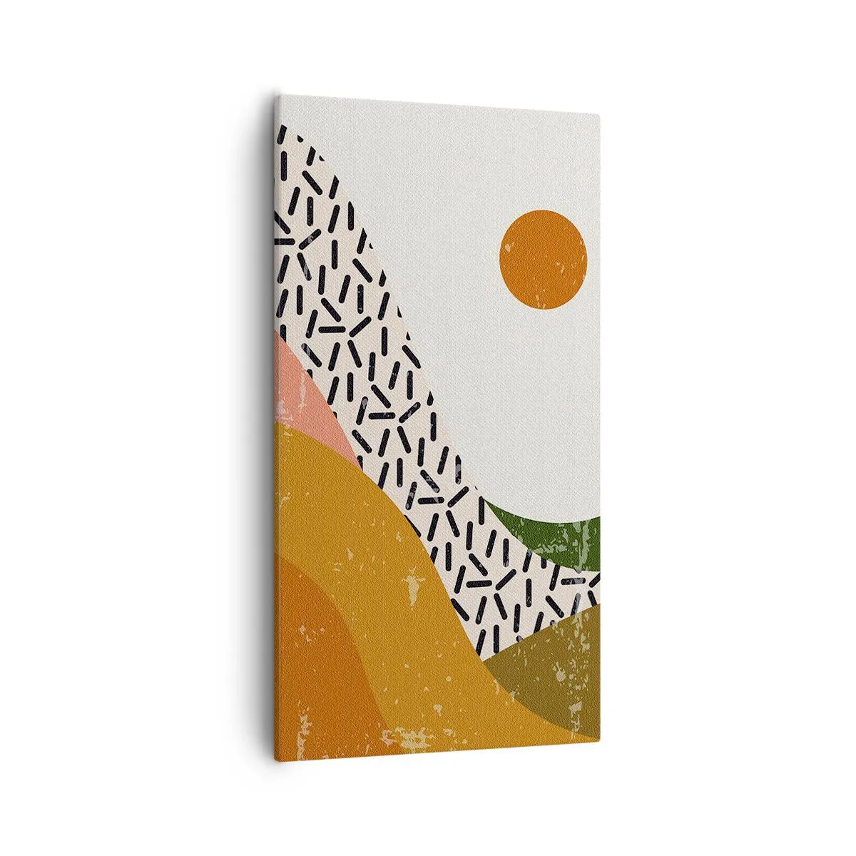 Quadro em tela - Abstração solar - 55x100 cm