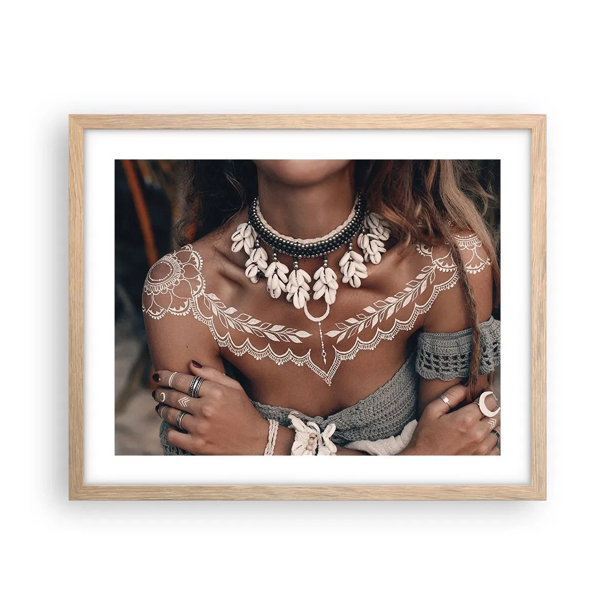 Pôster com moldura de carvalho claro - Talismãs, rituais de feminilidade - 50x40 cm