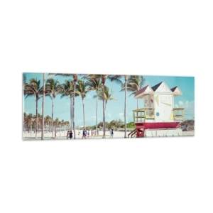 Quadro em vidro - Um belo dia pela frente - 90x30 cm