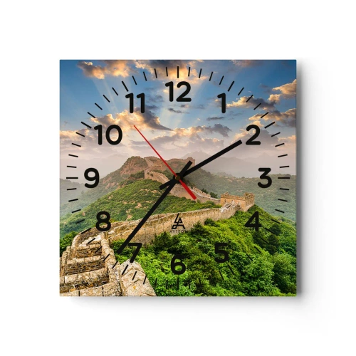 Relógio de parede - Relógio em vidro - Grandeza eterna - 30x30 cm