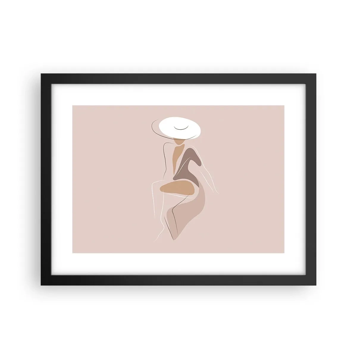 Pôster com moldura preta - Ser uma dama - 40x30 cm