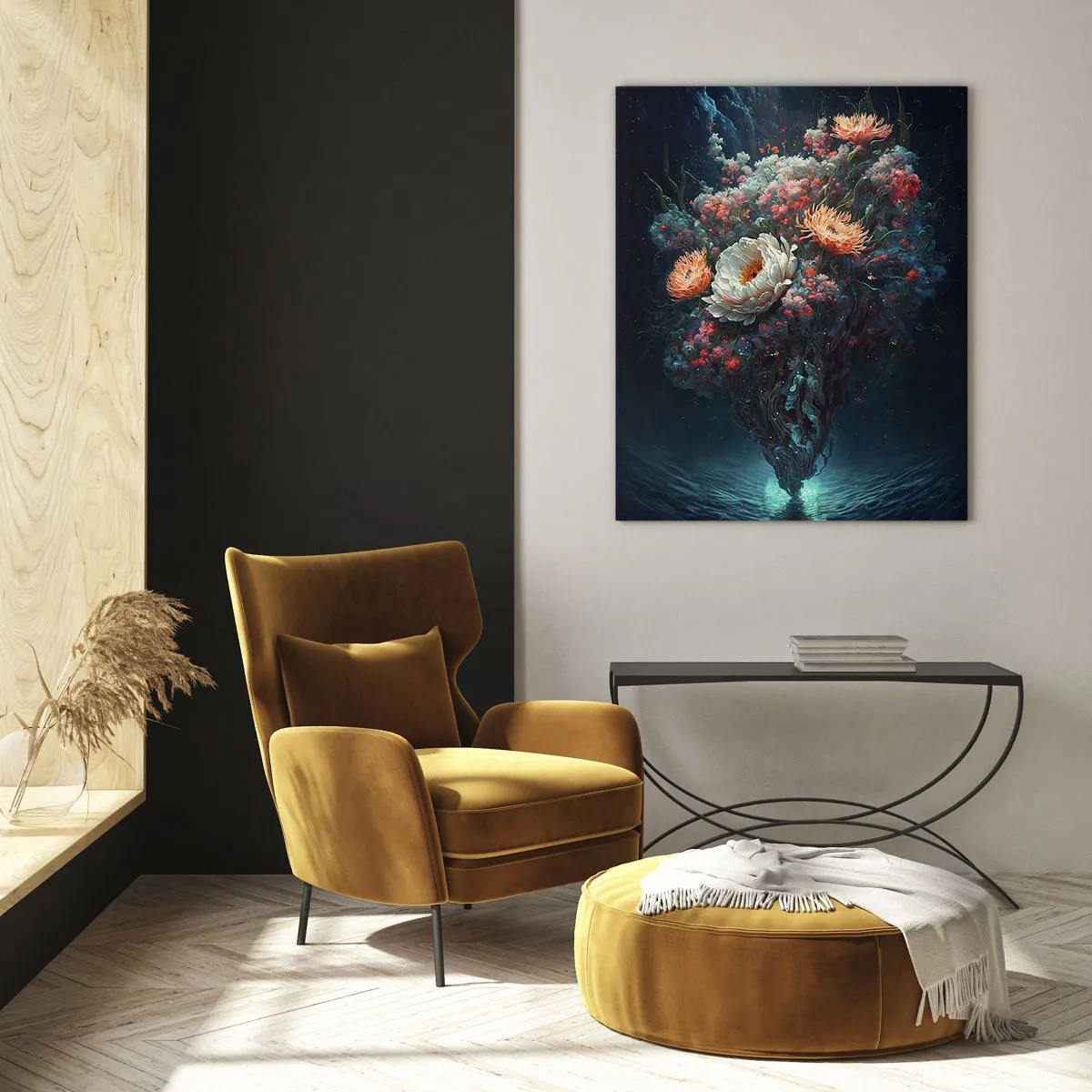 Quadro em vidro - Um estranho jardim - 50x70 cm