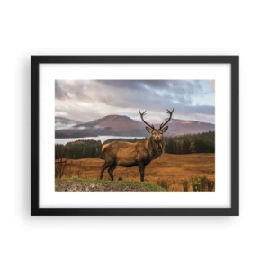 Pôster com moldura preta - A majestade da natureza - 40x30 cm