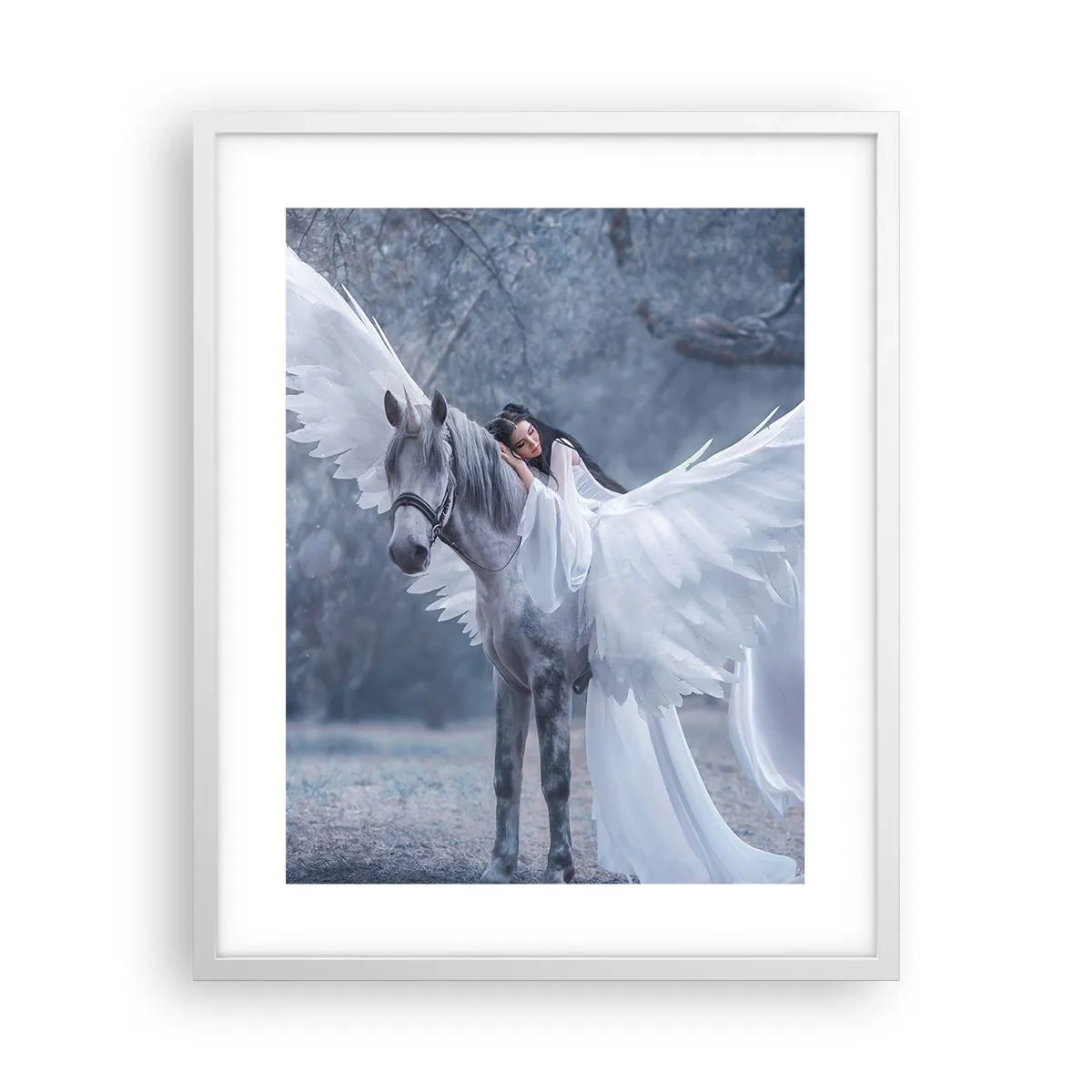 Pôster em moldura branca - Momento inspirado - 40x50 cm