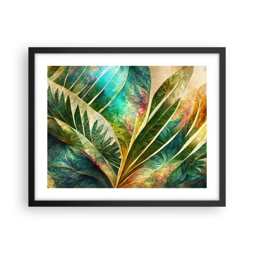 Pôster com moldura preta - As cores dos trópicos - 50x40 cm