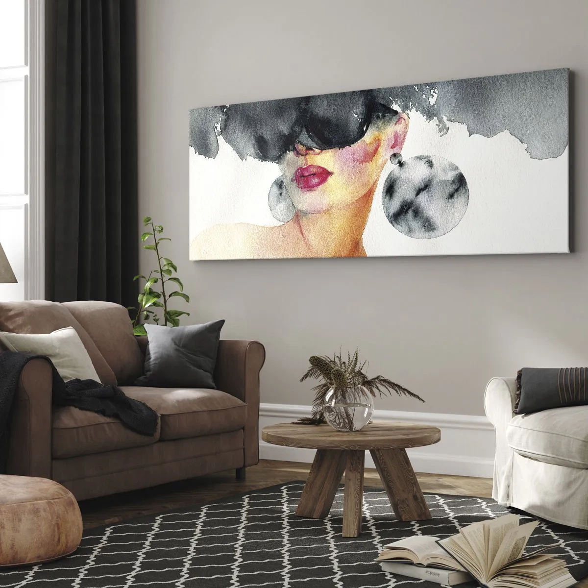 Quadro em tela - O segredo da elegância - 100x40 cm