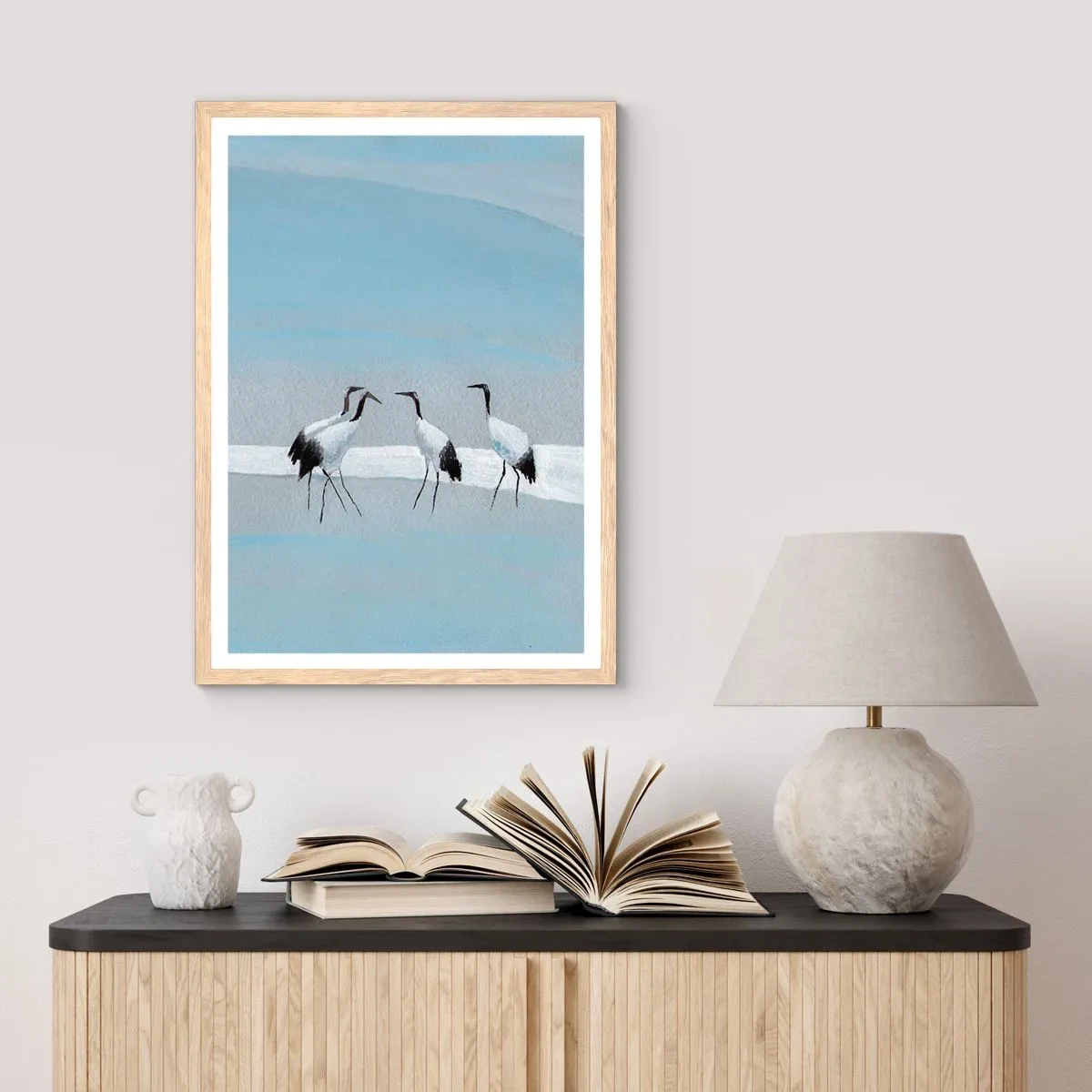 Pôster com moldura de carvalho claro - Depois de um dia quente - 70x100 cm